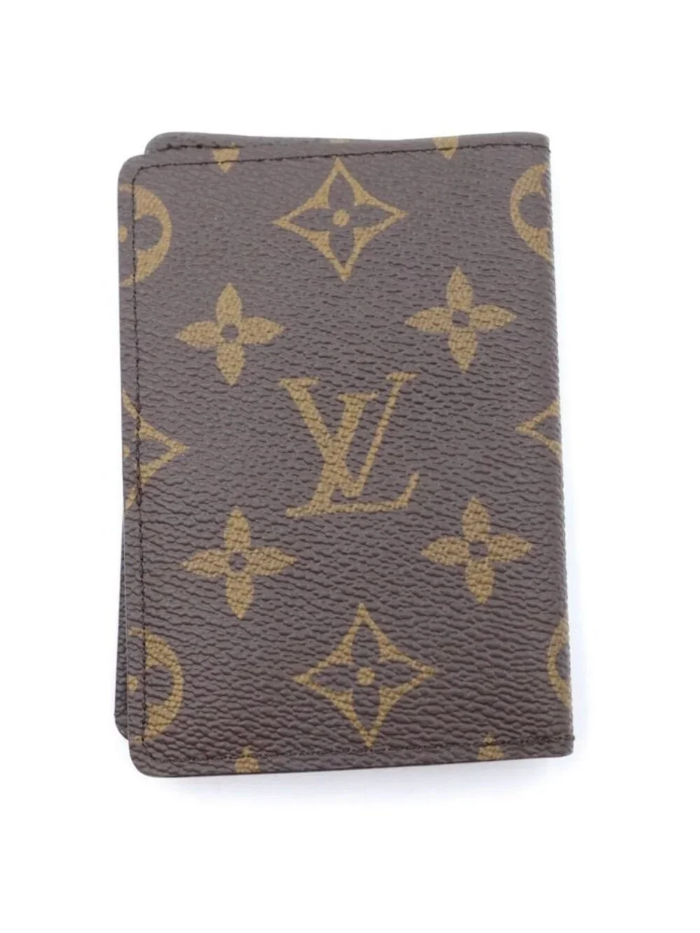 Louis Vuitton Monogram Pocket Organizer Card Case Business Leather Brown
